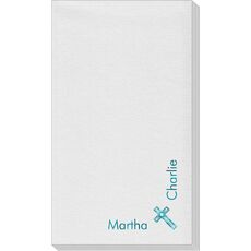 Corner Text with Inspirational Cross Linen Like Guest Towels