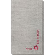 Corner Text with Star of David Design Bamboo Luxe Guest Towels