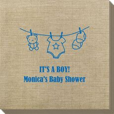 Teddy Bear Clothesline Bamboo Luxe Napkins