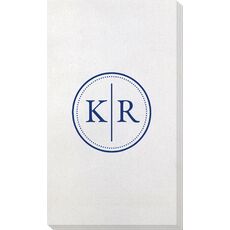 Dotted Circle Duogram Bamboo Luxe Guest Towels