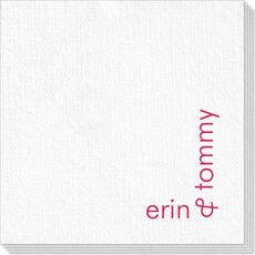 Corner Text with Ampersand Deville Napkins