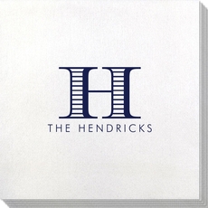 Striped Initial Bamboo Luxe Napkins