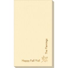Corner Text with Autumn Leaf Design Linen Like Guest Towels
