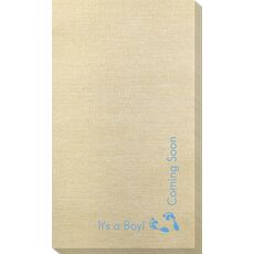 Corner Text with Baby Twinkle Toes Design Bamboo Luxe Guest Towels