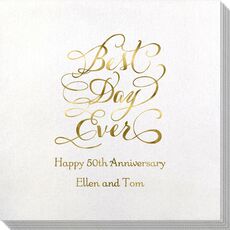 Whimsy Best Day Ever Bamboo Luxe Napkins