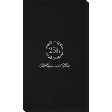 25th Wreath Linen Like Guest Towels