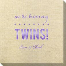 We're Having Twins Bamboo Luxe Napkins