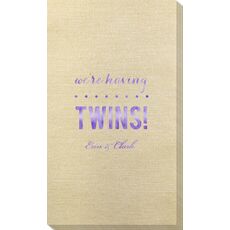 We're Having Twins Bamboo Luxe Guest Towels