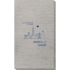 We Love Chicago Bamboo Luxe Guest Towels