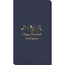 Happy Hanukkah Linen Like Guest Towels