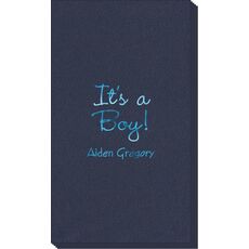 Sweet Baby Boy Linen Like Guest Towels