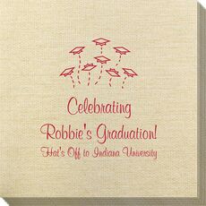 Hat Toss Graduation Bamboo Luxe Napkins