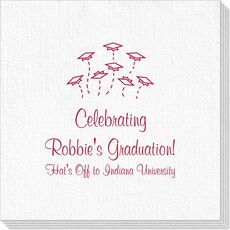 Hat Toss Graduation Deville Napkins