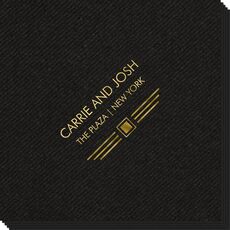 Modern Deco Scroll Linen Like Napkins