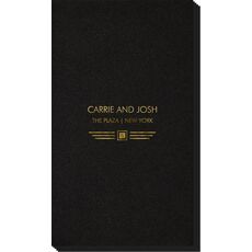 Modern Deco Scroll Linen Like Guest Towels