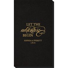 Let the Adventure Begin Linen Like Guest Towels