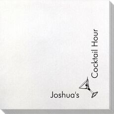 Corner Text with Martini & Olive Bamboo Luxe Napkins