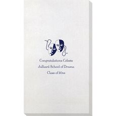 Tragedy and Comedy Masks Bamboo Luxe Guest Towels