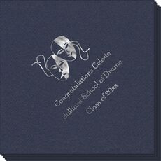 Tragedy and Comedy Masks Linen Like Napkins