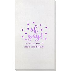 Confetti Dots Oh Yay! Bamboo Luxe Guest Towels