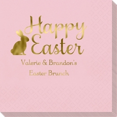 Script Happy Easter Bunny Napkins