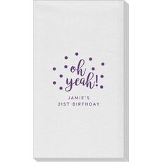 Confetti Dots Oh Yeah! Linen Like Guest Towels
