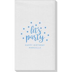 Confetti Dots Let's Party Linen Like Guest Towels