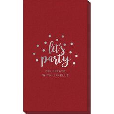 Confetti Dots Let's Party Linen Like Guest Towels