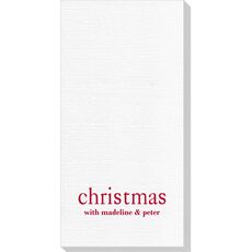 Big Word Christmas Deville Guest Towels
