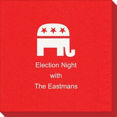 Patriotic Elephant Linen Like Napkins