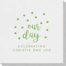 Confetti Dots Our Day Linen Like Napkins
