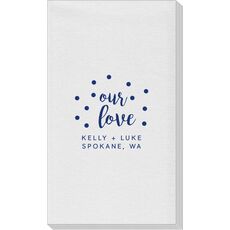 Confetti Dots Our Love Linen Like Guest Towels