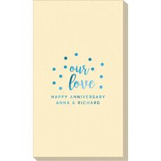 Confetti Dots Our Love Linen Like Guest Towels