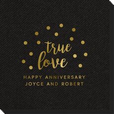Confetti Dots True Love Linen Like Napkins