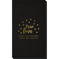 Confetti Dots True Love Linen Like Guest Towels