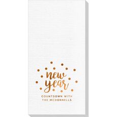 Confetti Dots New Year Deville Guest Towels