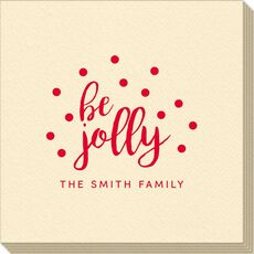 Confetti Dots Be Jolly Linen Like Napkins