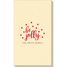 Confetti Dots Be Jolly Linen Like Guest Towels