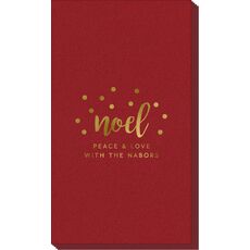 Confetti Dots Noel Linen Like Guest Towels