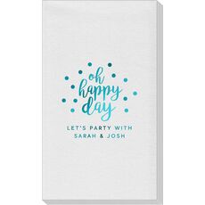 Confetti Dots Oh Happy Day Linen Like Guest Towels