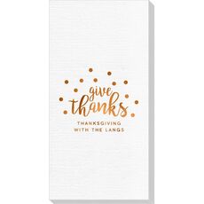 Confetti Dots Give Thanks Deville Guest Towels