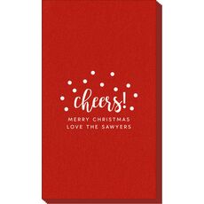 Confetti Dots Cheers Linen Like Guest Towels