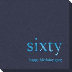 Big Number Sixty Linen Like Napkins