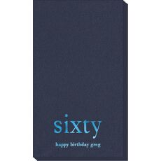 Big Number Sixty Linen Like Guest Towels