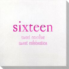 Big Number Sixteen Bamboo Luxe Napkins