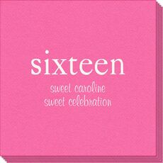 Big Number Sixteen Linen Like Napkins