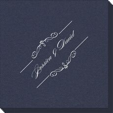 Bellissimo Scrolled Linen Like Napkins