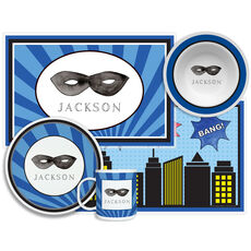 Superhero 4-Piece Dinnerware Set