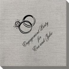 Wedding Rings Bamboo Luxe Napkins
