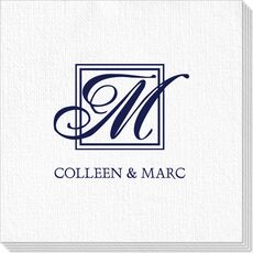 Framed Initial Plus Text Deville Napkins